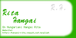 rita hangai business card